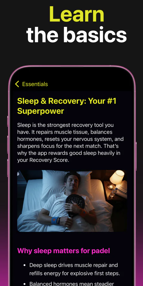 Consejos y análisis de recuperación para pádel